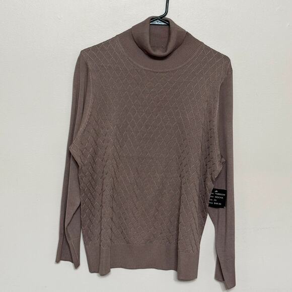 Select Trend NWT Mocha Brown Turtleneck Sweater 2XL - Picture 1 of 3